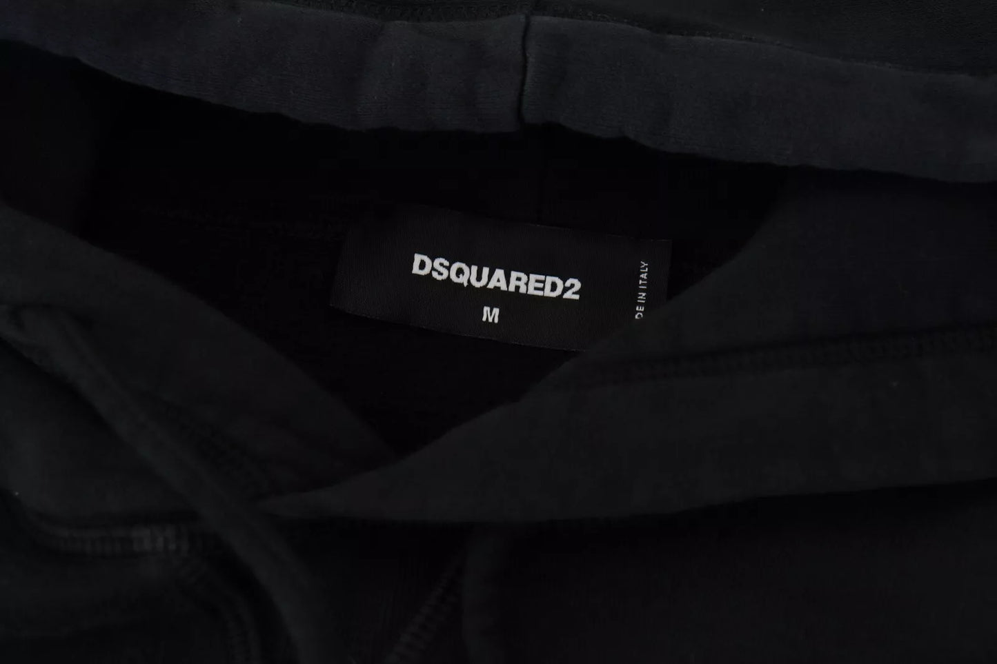 Dsquared² Black Tie Dye Cotton Tröja med luva