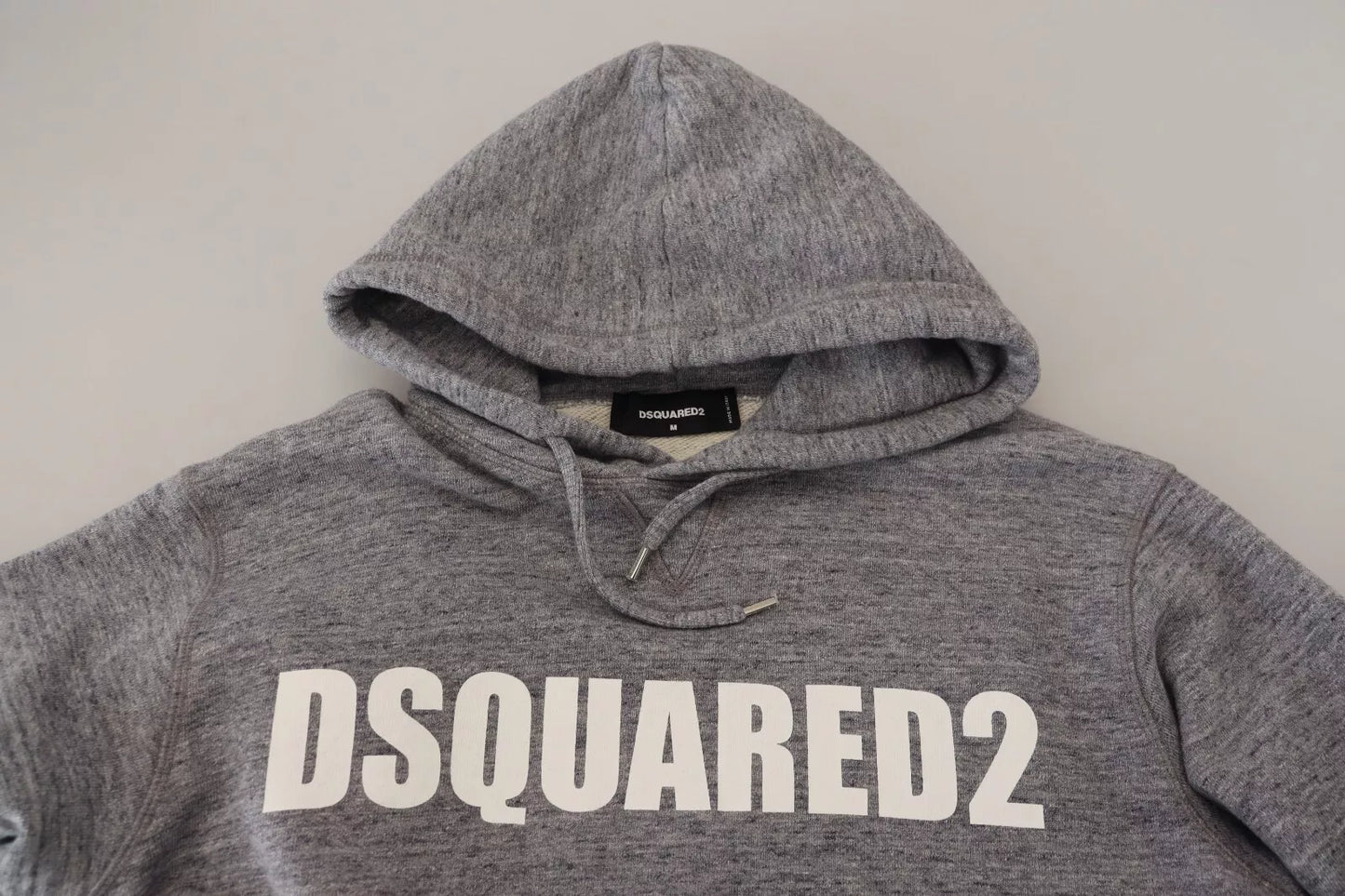 Dsquared² Grå bomull Hooded Logo Print Men Pullover Sweater