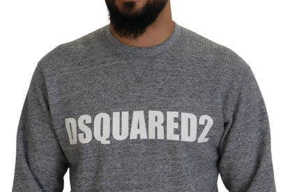 Dsquared² grå kristallutsmyckning tröja för män