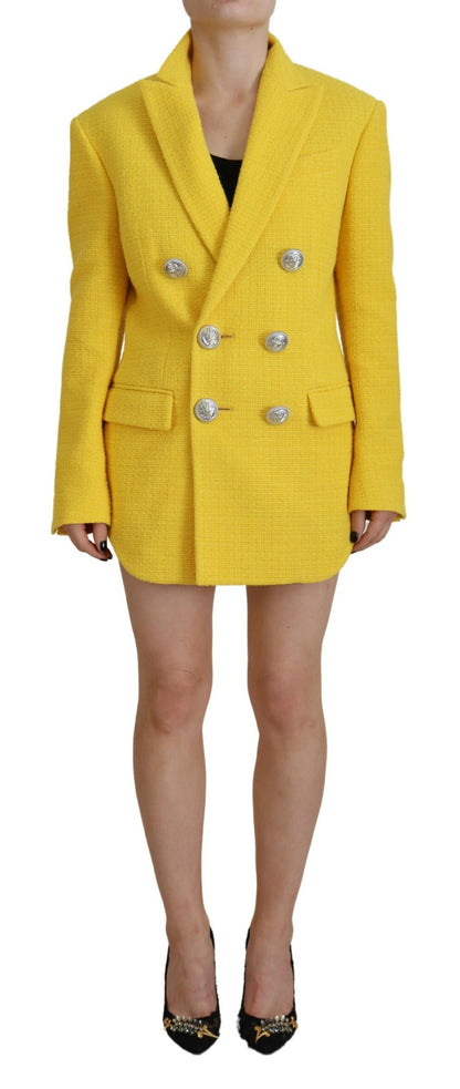 Dsquared² Yellow Peak Dubbelknäppt Kostym Kort Kavaj Set