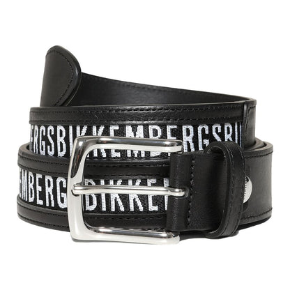 Bikkembergs Cinturón de hombre de piel de becerro negro