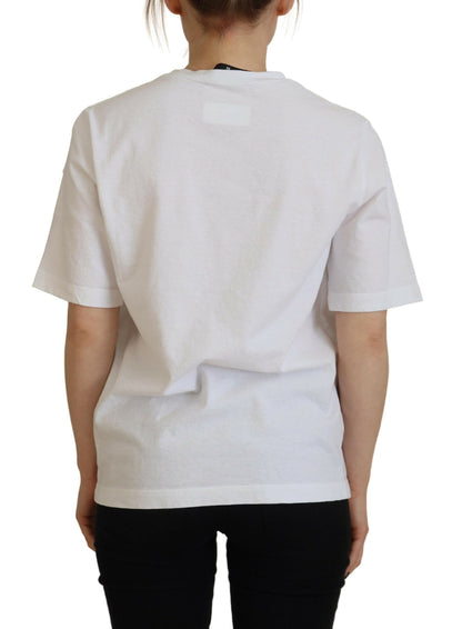 Camiseta de cuello redondo Icon East Tee de algodón blanco brillante de Dsquared²