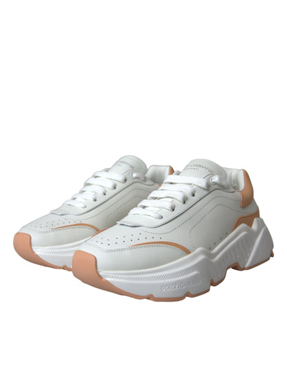 Zapatillas deportivas de piel Daymaster de Dolce &amp; Gabbana en color blanco melocotón