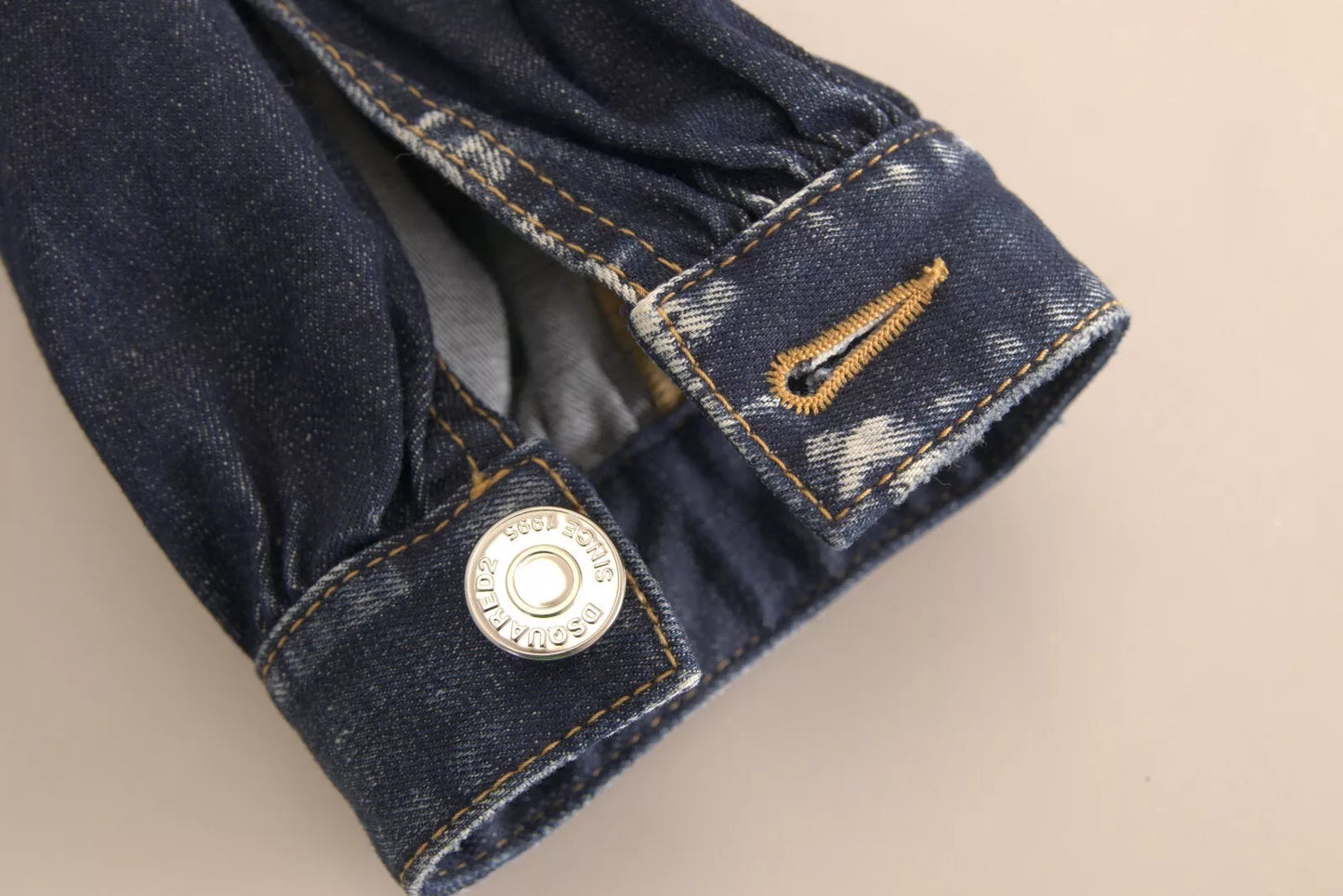 Dsquared² Blue High Waist Cotton Cargo Baggy Denim Jeans