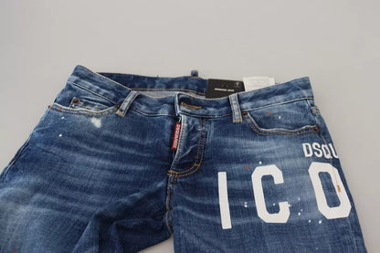 Dsquared² Blue Icon Low Waist Skinny Jennifer Denim Jeans