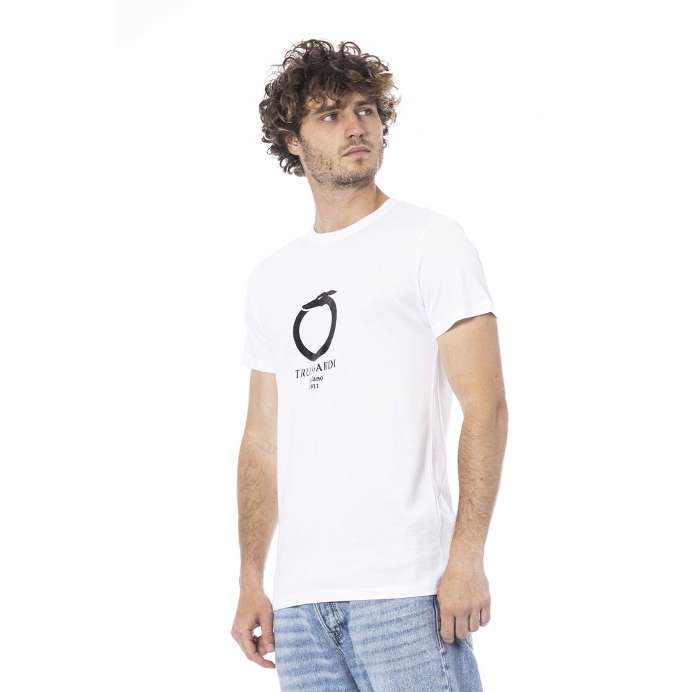 Camiseta de algodón blanca de Trussardi Beachwear