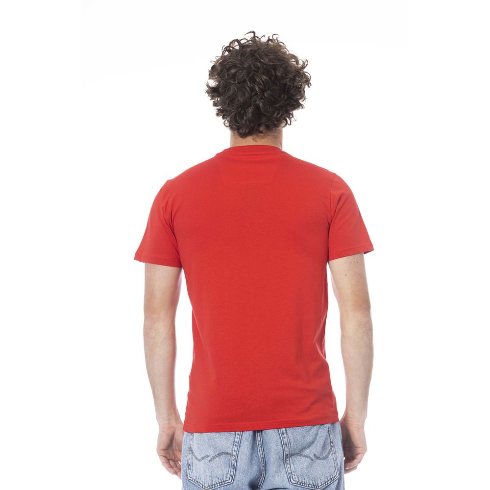 Camiseta de algodón para hombre color rojo Cavalli Class