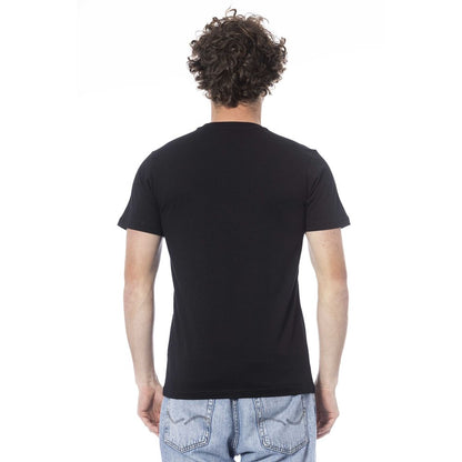 Cavalli Class Black Cotton Men T-Shirt