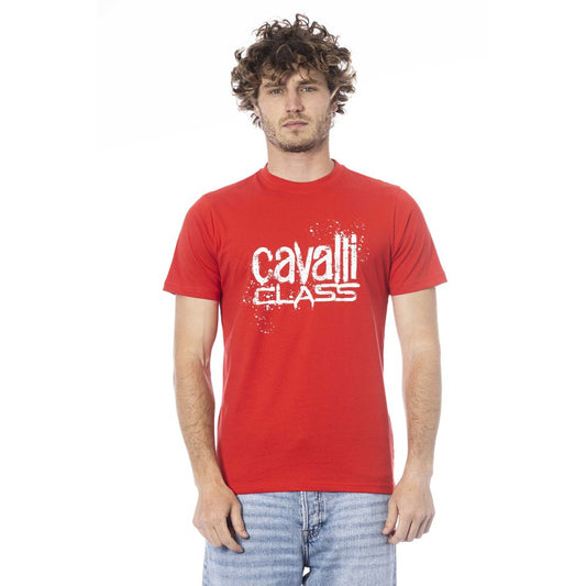 Cavalli Klass Röd bomull män T-shirt