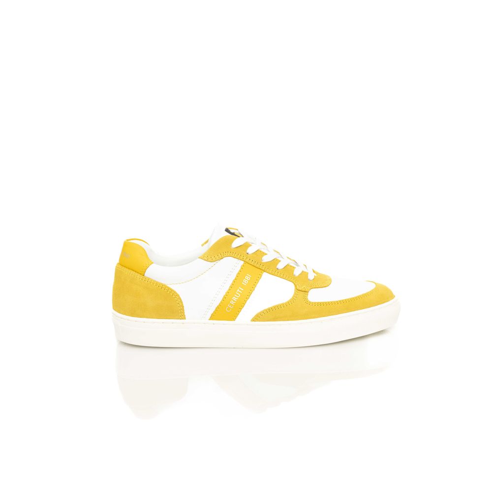 Cerruti 1881 Yellow Leather Sneaker för män