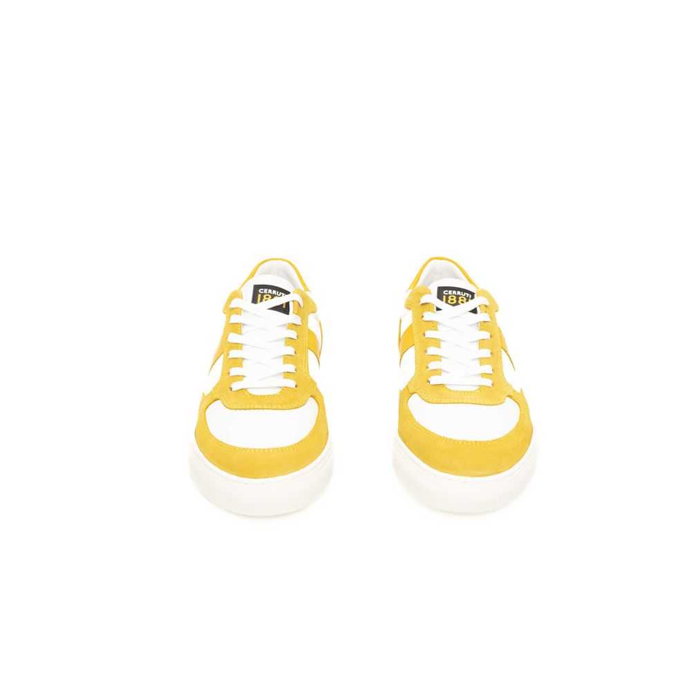 Cerruti 1881 Yellow Leather Sneaker för män