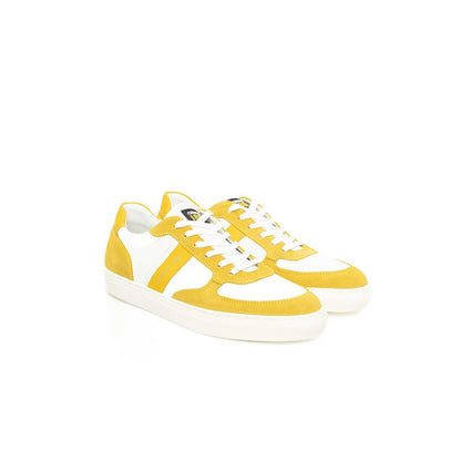 Cerruti 1881 Yellow Leather Sneaker för män