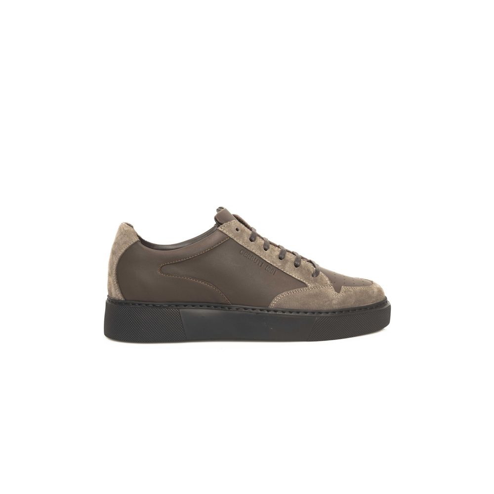 Cerruti 1881 Beige Läder Sneaker för män