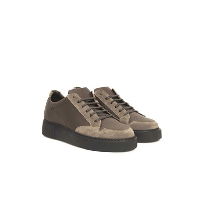 Cerruti 1881 Beige Läder Sneaker för män