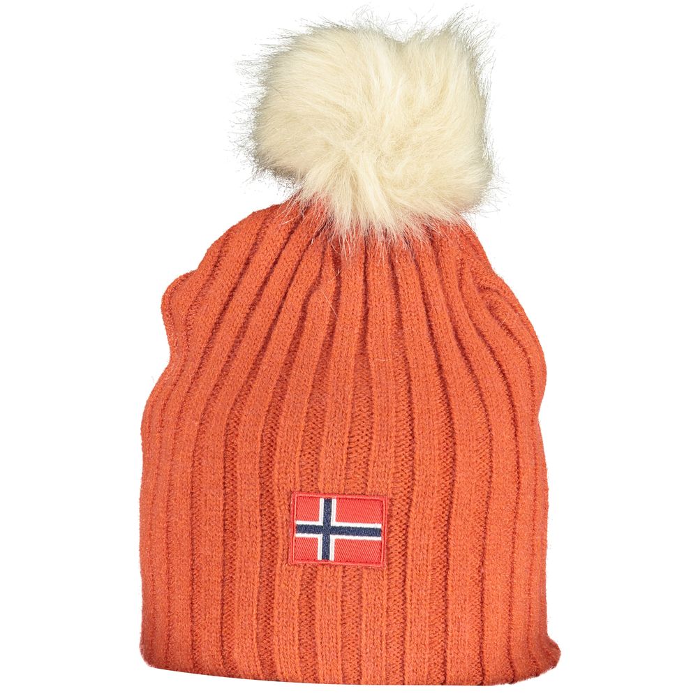 Sombrero de poliéster naranja de Noruega 1963