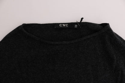 Costume National Elegant Grey Crewneck tröja