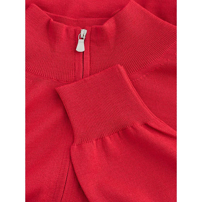 Gran Sasso Elegant Crimson Wool T-shirt för män