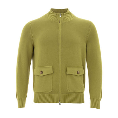 Cárdigan elegante de algodón verde Gran Sasso para hombre