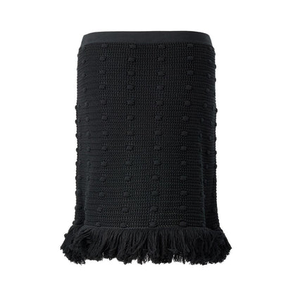 Falda elegante de algodón negra de Bottega Veneta