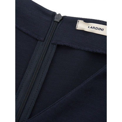 Elegante vestido de viscosa azul de Lardini, perfecto para cualquier ocasión