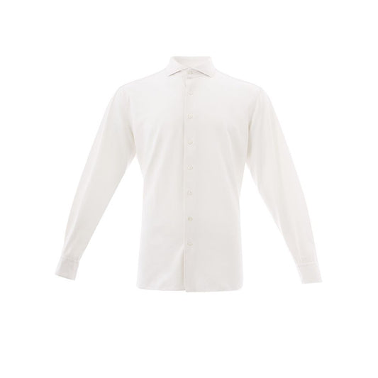 Camisa elegante de algodón blanco para hombre de Lardini