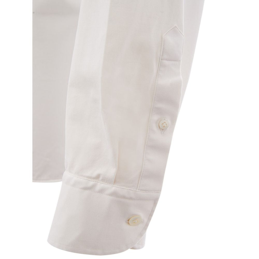 Camisa elegante de algodón blanco para hombre de Lardini