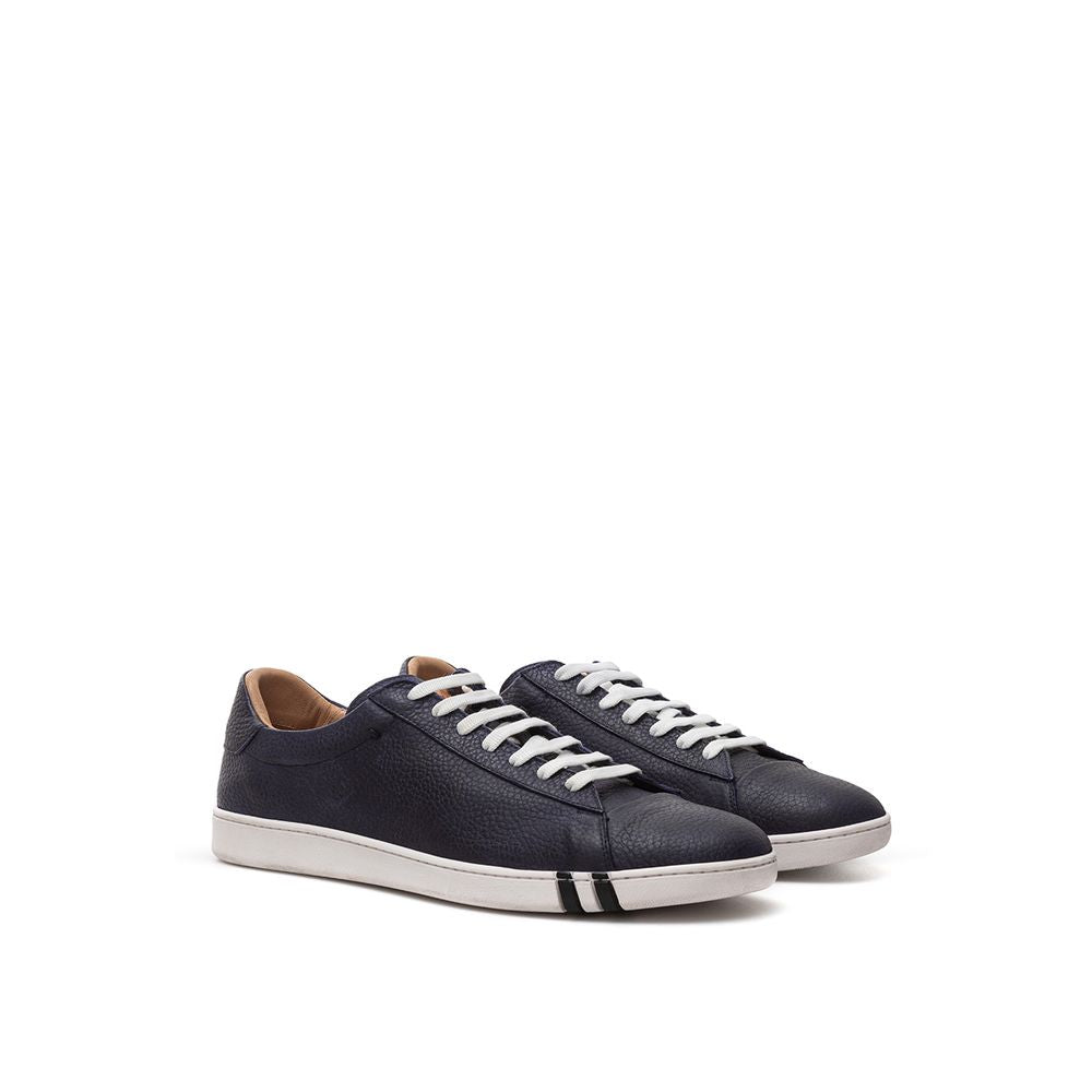 Bally Elegant blå läder sneakers för män