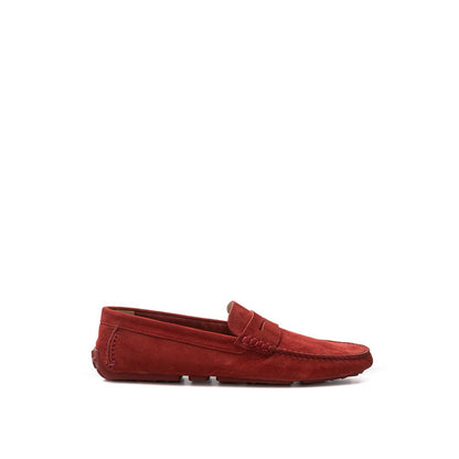 Bally Elegant Bordeaux Leather Loafers for Men