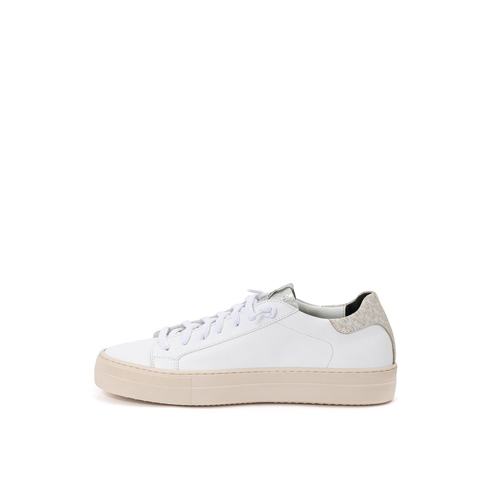 P448 Zapatillas de piel blancas Calzado casual elegante