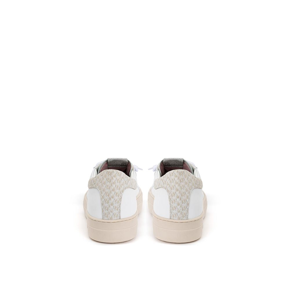 P448 Zapatillas de piel blancas Calzado casual elegante