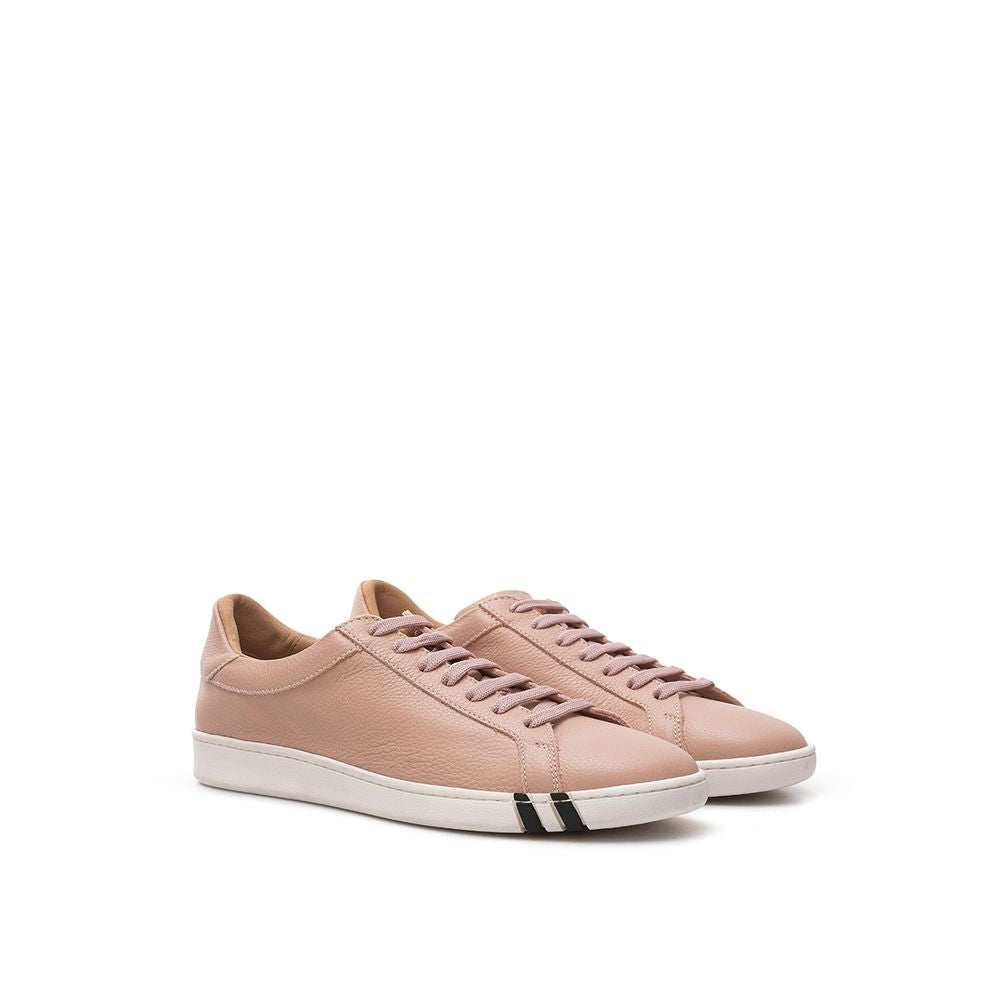 Zapatillas elegantes de piel rosa Bally para mujer