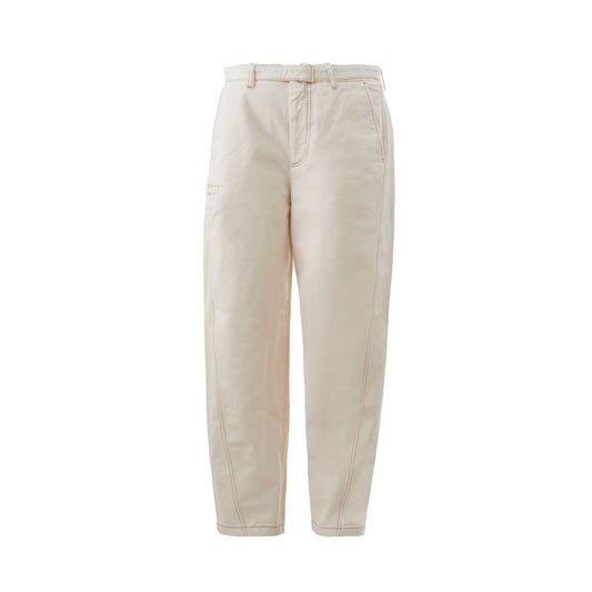 Emporio Armani Beige Cotton Chic Byxa