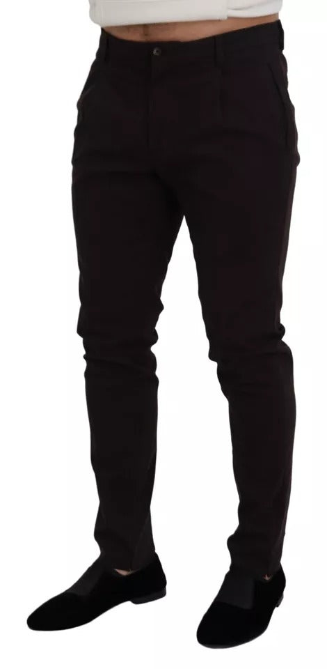 Dolce &amp; Gabbana Bruna Skinny Men Stretchbyxor i bomull