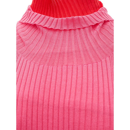 Vestido de algodón rosa de Bottega Veneta