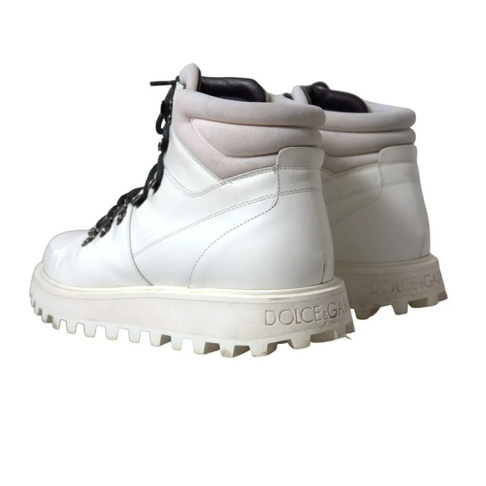 Dolce &amp; Gabbana White Vulcano Trekking Ankel Boots Herrskor