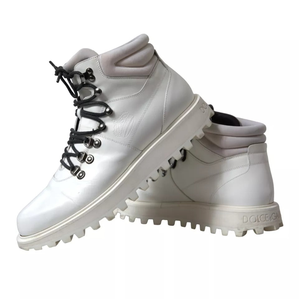 Dolce &amp; Gabbana White Vulcano Trekking Ankel Boots Herrskor