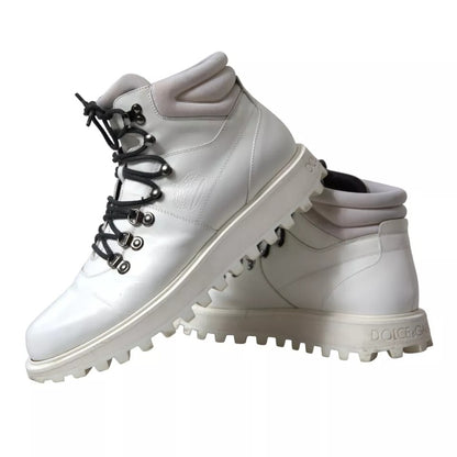 Dolce &amp; Gabbana White Vulcano Trekking Ankel Boots Herrskor