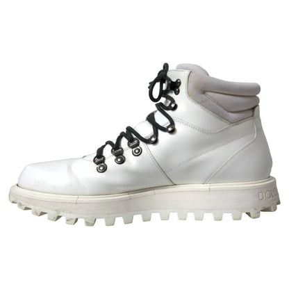 Dolce &amp; Gabbana White Vulcano Trekking Ankel Boots Herrskor