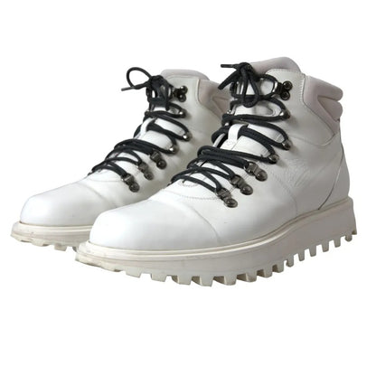 Dolce &amp; Gabbana White Vulcano Trekking Ankel Boots Herrskor