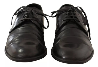 Dolce & Gabbana Black Leather Derby Dress Formal Shoes