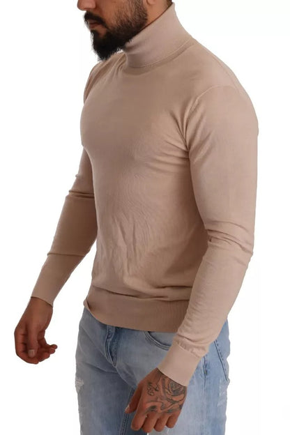 Dolce &amp; Gabbana Beige Cashmere Tröja med turtleneck