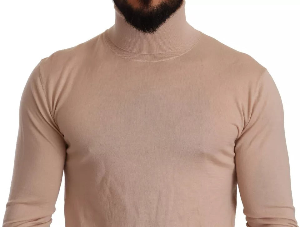 Dolce &amp; Gabbana Beige Cashmere Tröja med turtleneck