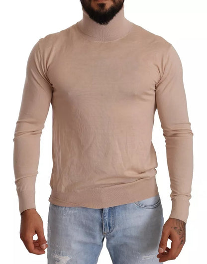 Dolce &amp; Gabbana Beige Cashmere Tröja med turtleneck