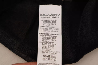 Dolce &amp; Gabbana svart polyester logotyp tröja för män