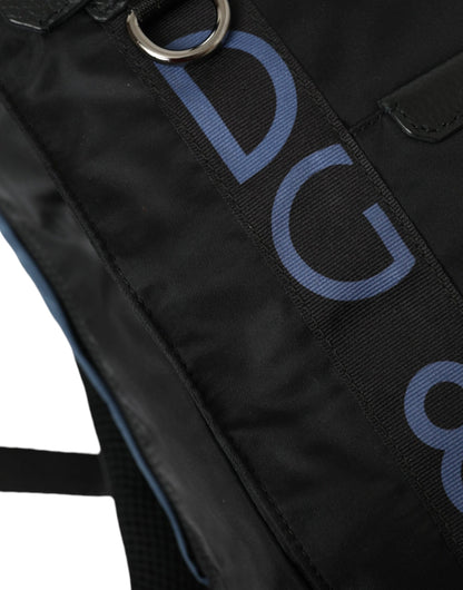 Dolce &amp; Gabbana Svart Nylon DG Logo Skolryggsäck Herrväska