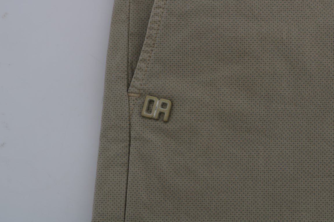 Daniele Alessandrini Beige Slim Fit Chinos för sofistikerad stil