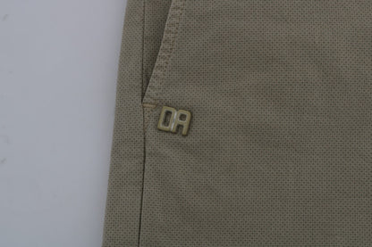 Daniele Alessandrini Beige Slim Fit Chinos för sofistikerad stil