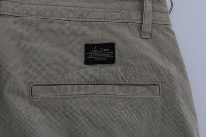 Daniele Alessandrini Beige Slim Fit Chinos för sofistikerad stil