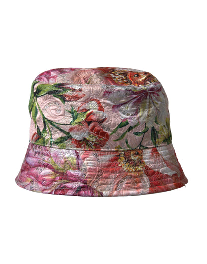 Sombrero de pescador con estampado floral multicolor de jacquard de Dolce &amp; Gabbana para hombre