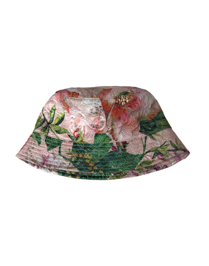 Sombrero de pescador con estampado floral multicolor de jacquard de Dolce &amp; Gabbana para hombre